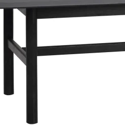 Wohnen Eiche Massivholz Couchtisch in Schwarz - Gracey