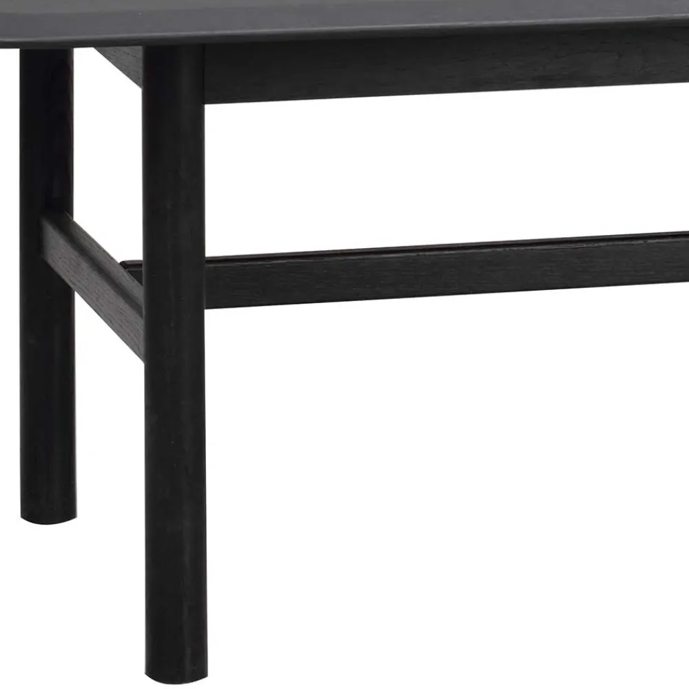 Wohnen Eiche Massivholz Couchtisch in Schwarz - Gracey