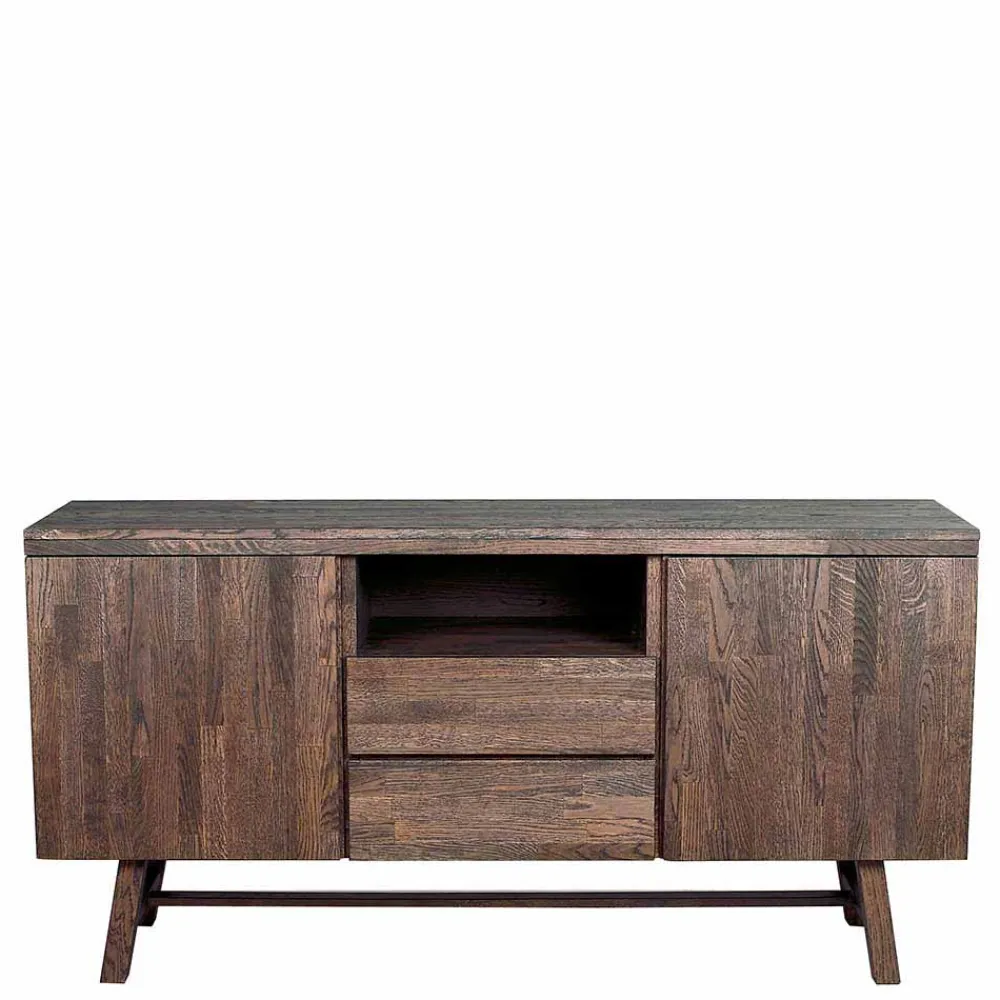 Wohnen Sideboards & Kommoden|Sideboards & Kommoden*Eiche Sideboard in dunkel lackiert und gebürstet - Vedraza
