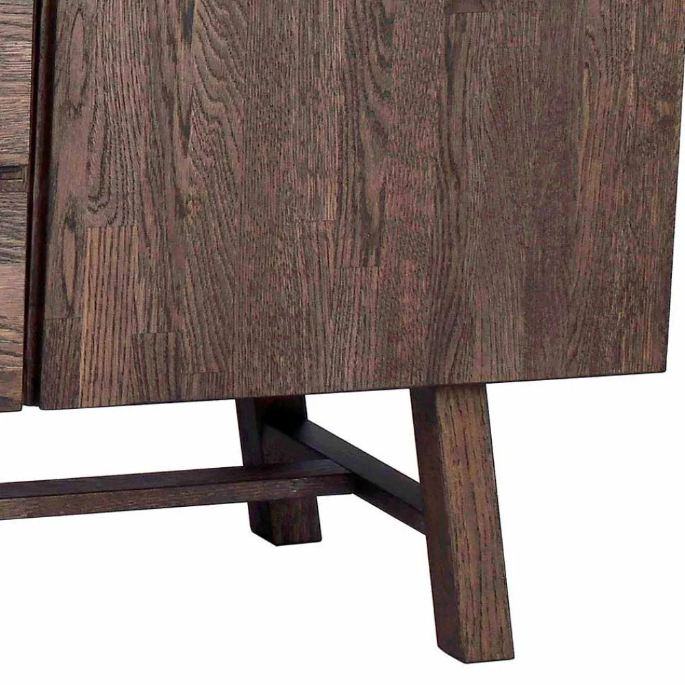 Wohnen Sideboards & Kommoden|Sideboards & Kommoden*Eiche Sideboard in dunkel lackiert und gebürstet - Vedraza