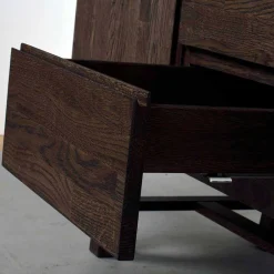 Wohnen Sideboards & Kommoden|Sideboards & Kommoden*Eiche Sideboard in dunkel lackiert und gebürstet - Vedraza