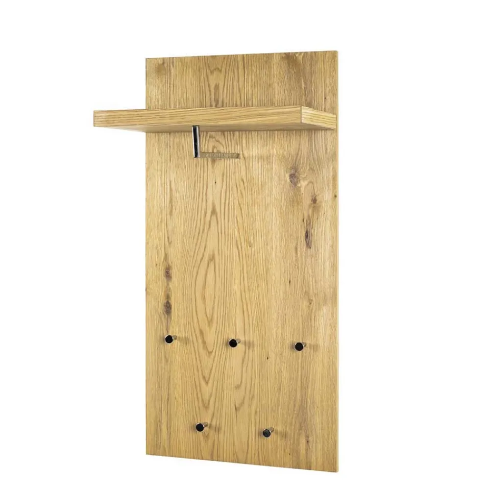 Wohnen Eichefarbenes Garderobenpaneel Maurita mit Hutablage