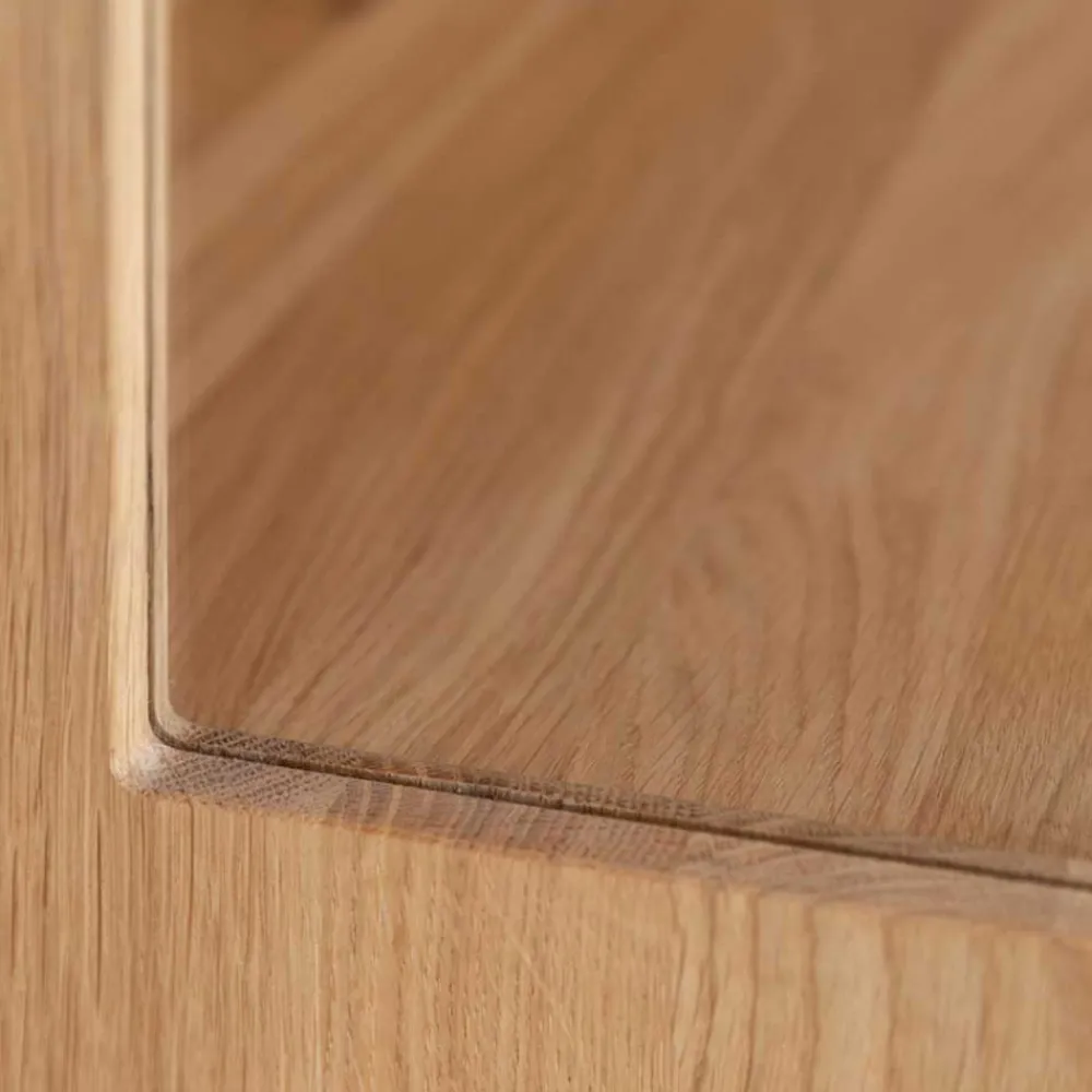 Wohnen Vitrinen|Wohnzimmer-Vitrinen*Eichenholz Highboard Vitrine modern - Judita