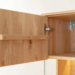 Wohnen Vitrinen|Wohnzimmer-Vitrinen*Eichenholz Highboard Vitrine modern - Judita