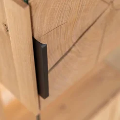 Wohnen Eichenholz Hängevitrine mit Hirnholz Applikation - Deruta