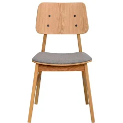 Wohnen Retro Möbel|Küchenstühle*Eichenholz Stuhl mit Polster - Onan (2er Set)