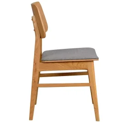 Wohnen Retro Möbel|Küchenstühle*Eichenholz Stuhl mit Polster - Onan (2er Set)