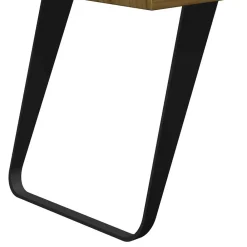 Wohnen Eichenholz Tisch mit Bügelgestell - Vescinas