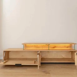 Wohnen Sideboards & Kommoden|Sideboards & Kommoden*Eichenholz TV Lowboard in modernem Design - Judita