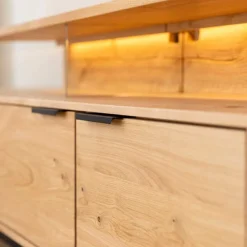 Wohnen Sideboards & Kommoden|Sideboards & Kommoden*Eichenholz TV Lowboard in modernem Design - Judita