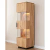 Wohnen Vitrinen|Wohnzimmer-Vitrinen*Eichenholz Vitrine mit LED Beleuchtung - Judita