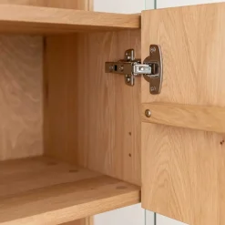 Wohnen Vitrinen|Wohnzimmer-Vitrinen*Eichenholz Vitrine mit LED Beleuchtung - Judita