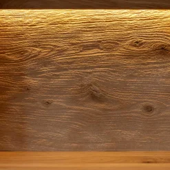 Wohnen Vitrinen|Wohnzimmer-Vitrinen*Eichenholz Vitrine mit LED Beleuchtung - Judita