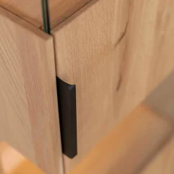 Wohnen Vitrinen|Wohnzimmer-Vitrinen*Eichenholz Vitrine mit LED Beleuchtung - Judita