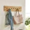 Wohnen Einfache Wandgarderobe aus Eiche & Metall - Arno