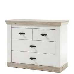 Wohnen Weiße Möbel|Glasmöbel*Einrichtung Diele Möbel Kombi - Nedita (vierteilig)