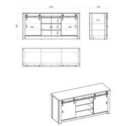 Wohnen Einrichtung für Küche mit Insel - Eture (sechsteilig)