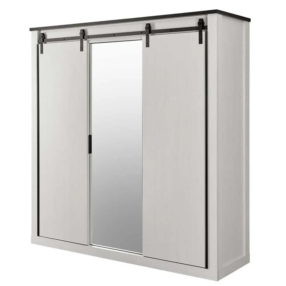 Wohnen Schlafzimmer Komplett*Einrichtungskombi Schlafzimmer in Weiß - Tramos (fünfteilig)