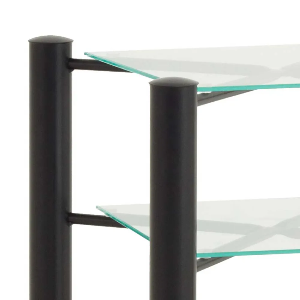 Wohnen Einzelbett Lanuge aus schwarzem Metall (zweiteilig)