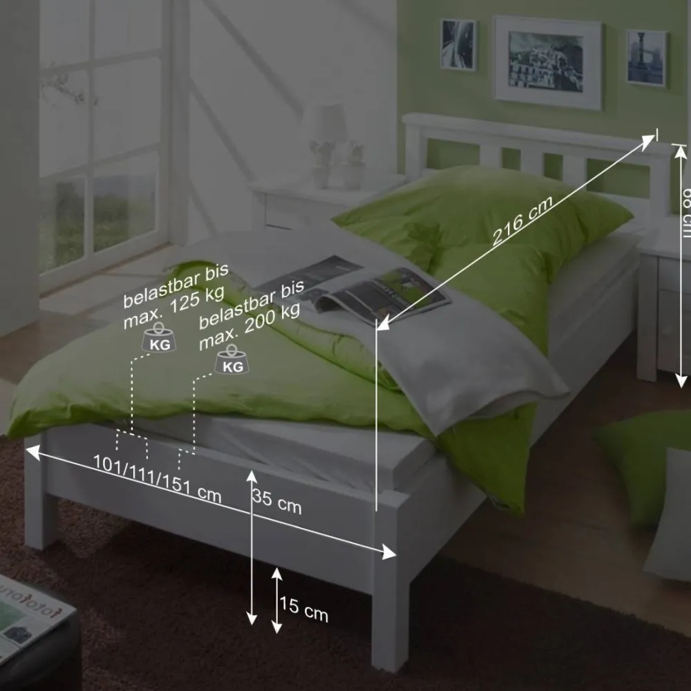 Wohnen Einzelbett Lightning aus Kiefer Massivholz