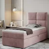 Wohnen Einzel-Stauraumbett in Altrosa Samt - Tea