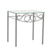 Wohnen Eisen Nachttisch Brescania in Silberfarben