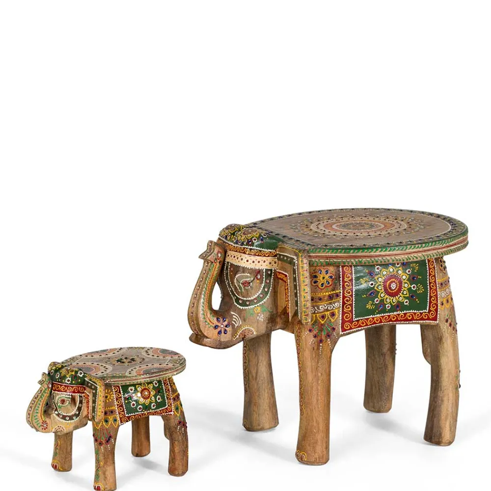 Wohnen Designermöbel*Elefanten Tische im Orient Stil - Santjana (zweiteilig)