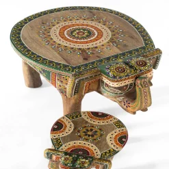 Wohnen Designermöbel*Elefanten Tische im Orient Stil - Santjana (zweiteilig)