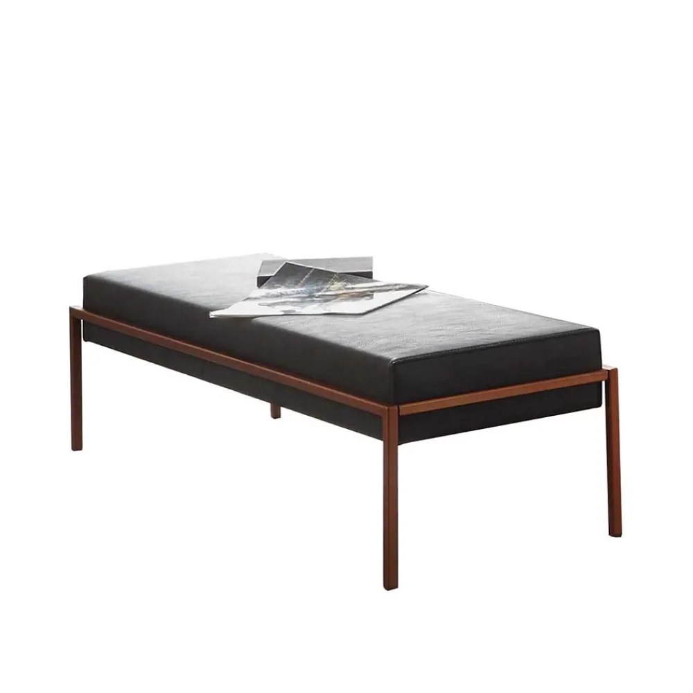 Wohnen Elegante Bettbank in Grau & Kupferfarben - Fraduno