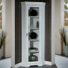 Wohnen Vitrinen|Wohnzimmer-Vitrinen*Elegante Eckvitrine im Vintage Landhaus Look - Zarinas