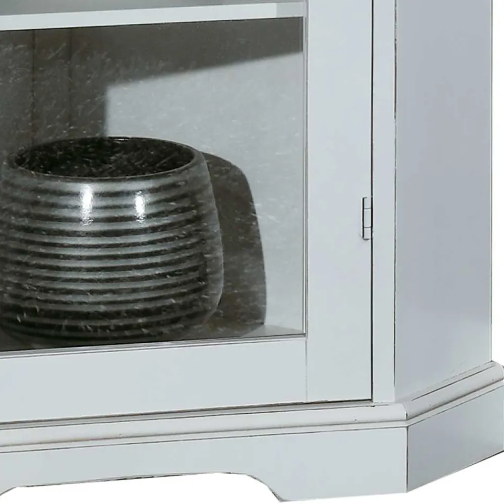 Wohnen Vitrinen|Wohnzimmer-Vitrinen*Elegante Eckvitrine im Vintage Landhaus Look - Zarinas