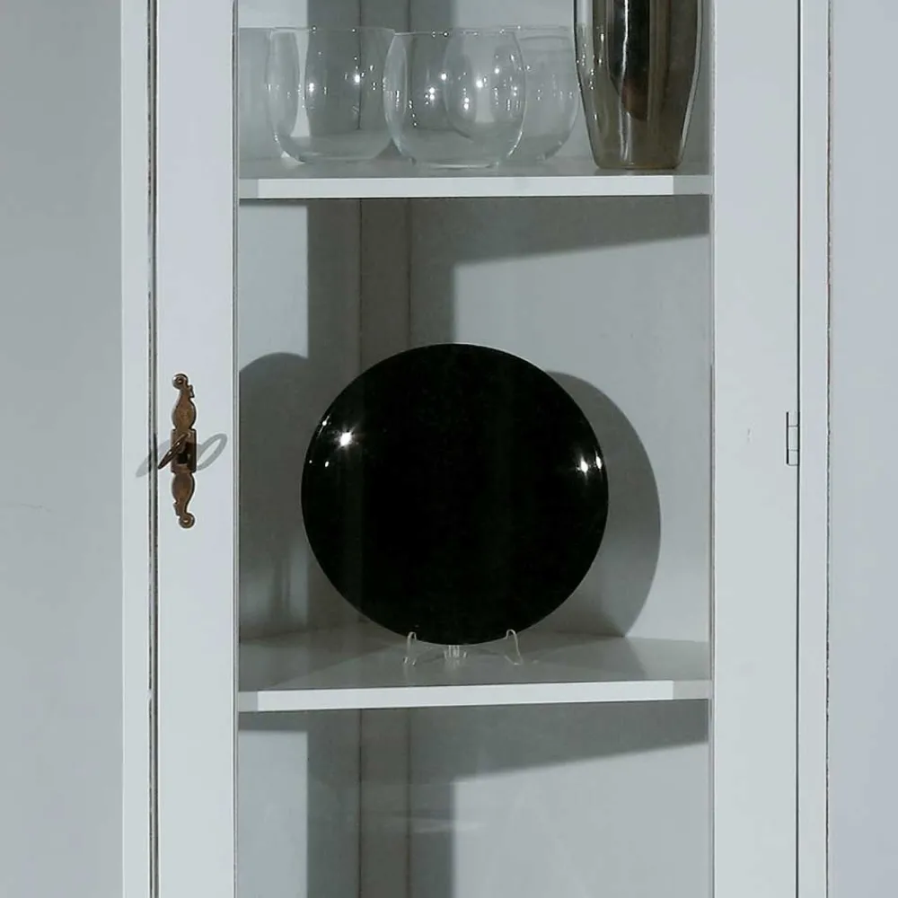 Wohnen Vitrinen|Wohnzimmer-Vitrinen*Elegante Eckvitrine im Vintage Landhaus Look - Zarinas