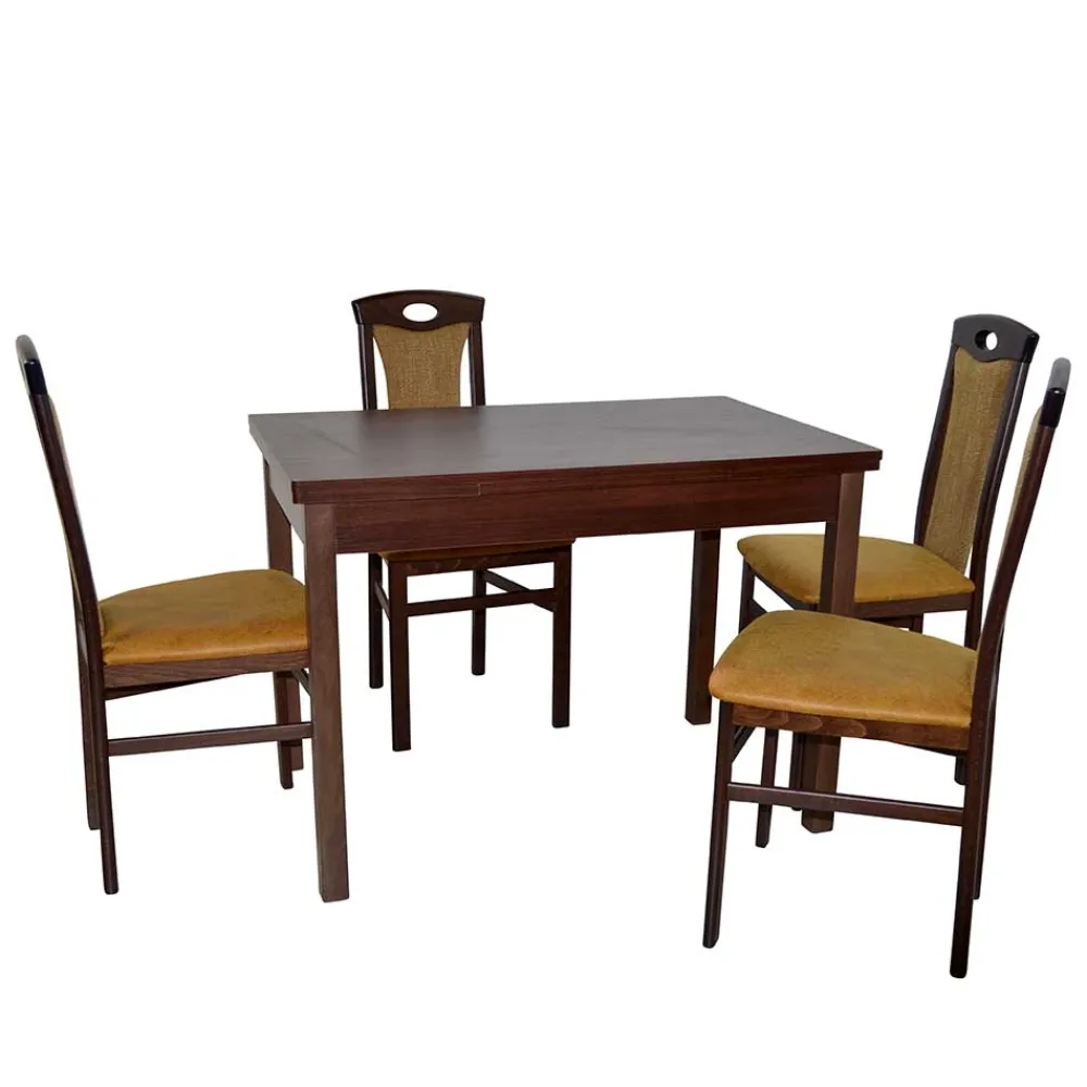 Wohnen Sitzgruppe|Küchen-Essgruppen*Elegante Essgruppe in Nussbaum - Rarera (fünfteilig)