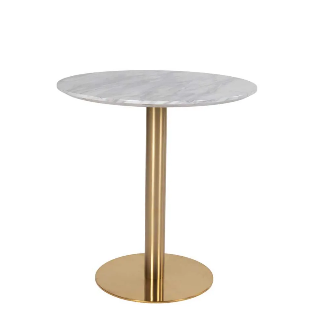 Wohnen Elegante Esstischgruppe in Rund - Nathan (fünfteilig)