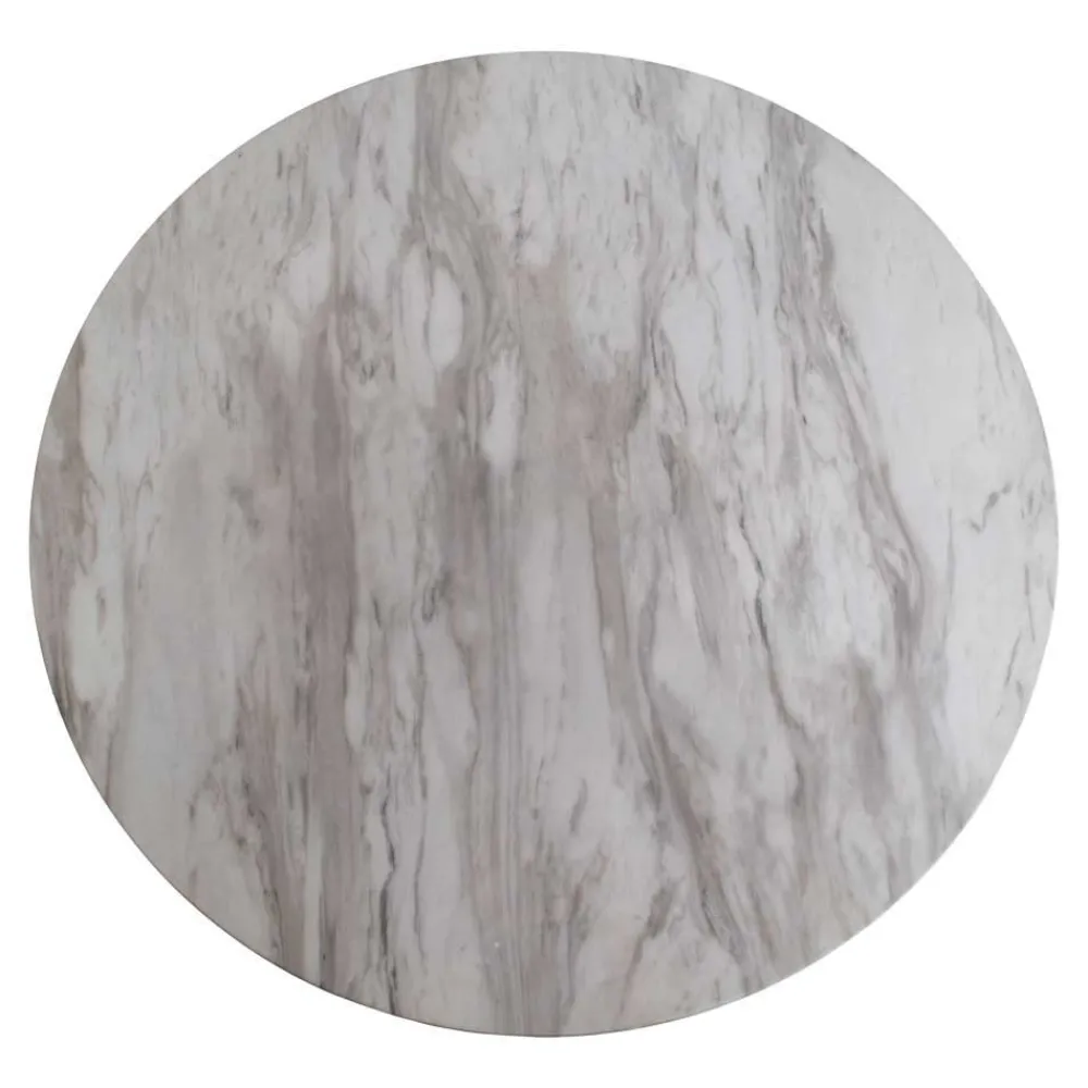 Wohnen Elegante Esstischgruppe in Rund - Nathan (fünfteilig)