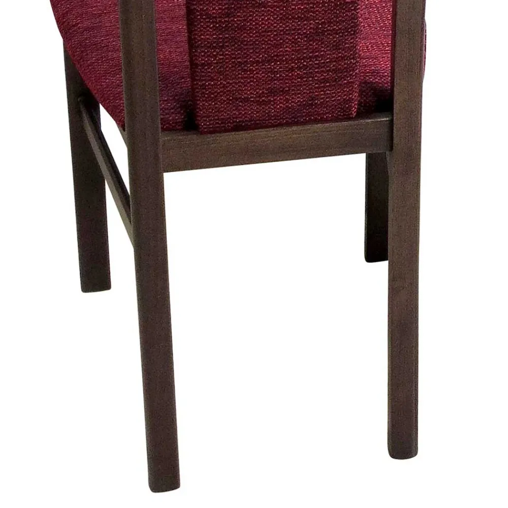 Wohnen Braune Möbel*Elegante Esszimmer Stühle in Rot Nelly & Nussbaum (2er Set)