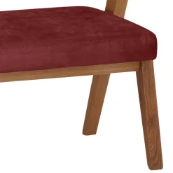 Wohnen Elegante Esszimmer-Bank in Rot & Wildeiche - Ovenciana