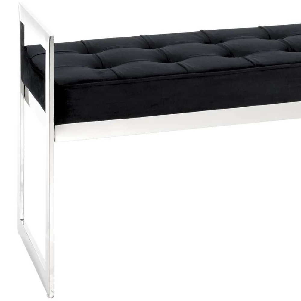 Wohnen Küchenbänke|Bettbänke*Elegante Sitzbank in Schwarz Samt - Moda