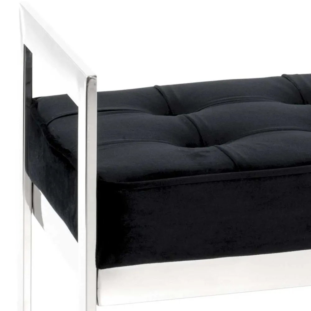 Wohnen Küchenbänke|Bettbänke*Elegante Sitzbank in Schwarz Samt - Moda