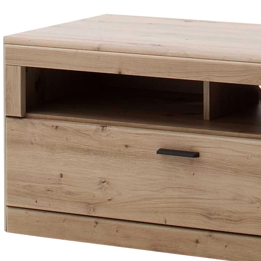 Wohnen Elegante TV Bank in Eiche & Grau - Larinca