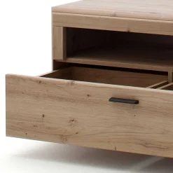 Wohnen Elegante TV Bank in Eiche & Grau - Larinca