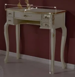 Wohnen Barock Möbel*Eleganter Barock Konsoltisch mit fünf Schubladen - Iviada