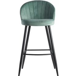 Wohnen Hocker|Barhocker*Eleganter Barstuhl in Mintgrün Samt - Bennet