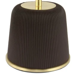 Wohnen Telefontische*Eleganter Beistelltisch in Gold mit Dunkelbraun - Elixar