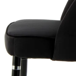 Wohnen Eleganter Designstuhl in Schwarz Samt - Siiri (2er Set)