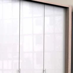 Wohnen Jugendzimmerschränke*Eleganter Kleiderschrank in Weiß Glasbeschichtung - Bosays