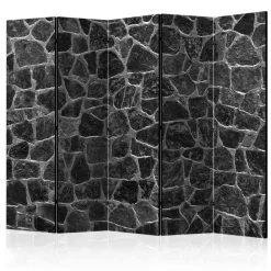 Wohnen Eleganter Paravent in Schwarz Grau - Harras