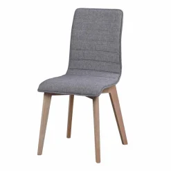 Wohnen Küchenstühle*Eleganter Polsterstuhl in Grau - Mali (2er Set)