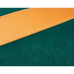 Wohnen Eleganter Samt Polsterhocker in Grün & Braun - Campitello