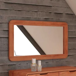 Wohnen Eleganter Spiegel mit Holzrahmen - Junola